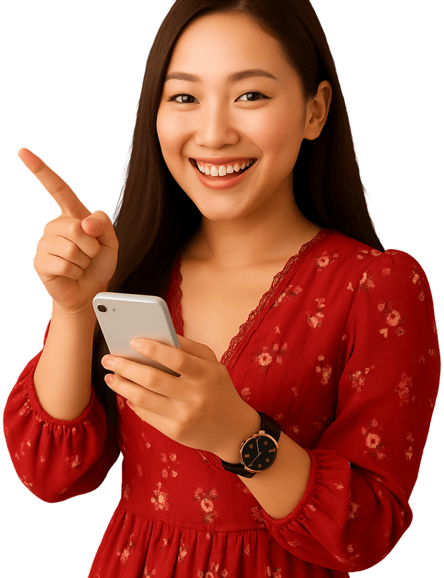 Woman with phone